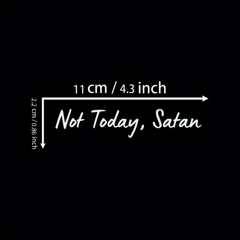 Not Today Mirror Decal, Cute Faith Vinyl Decal, Car Mirror Decal, Religious Car Accessories (ONLINE ORDER ONLY)