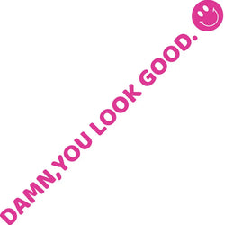 The Text Car Stickers Damn, You Look Good Decoration Rear View Mirror Trendy  Window Car Die Cutting Vinyl Decal (ONLINE ORDER ONLY)