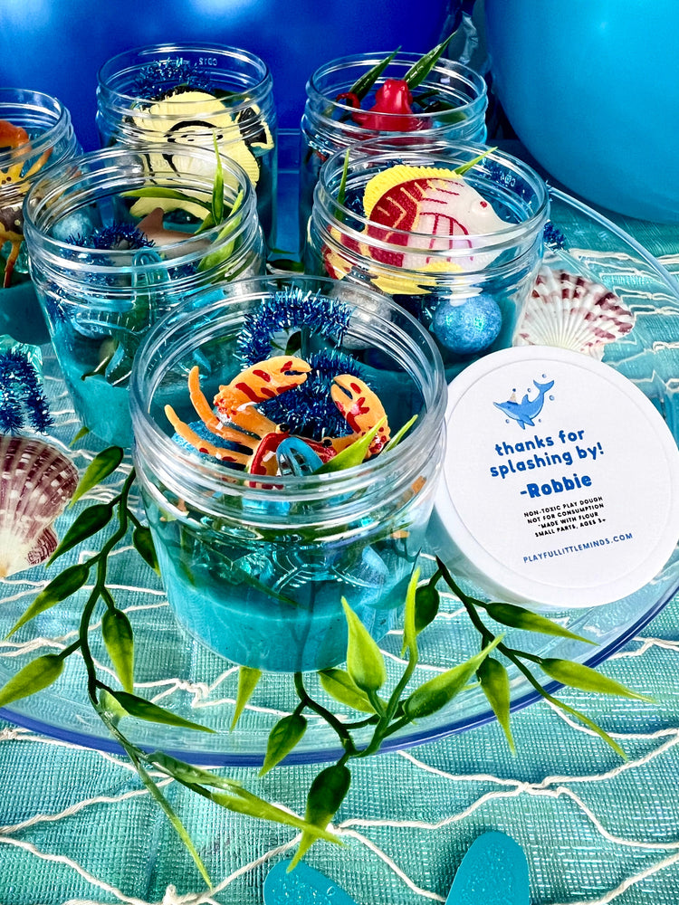 Ocean-Themed Play Dough Party Favors: Under the Sea Birthday (ONLINE ORDER ONLY)