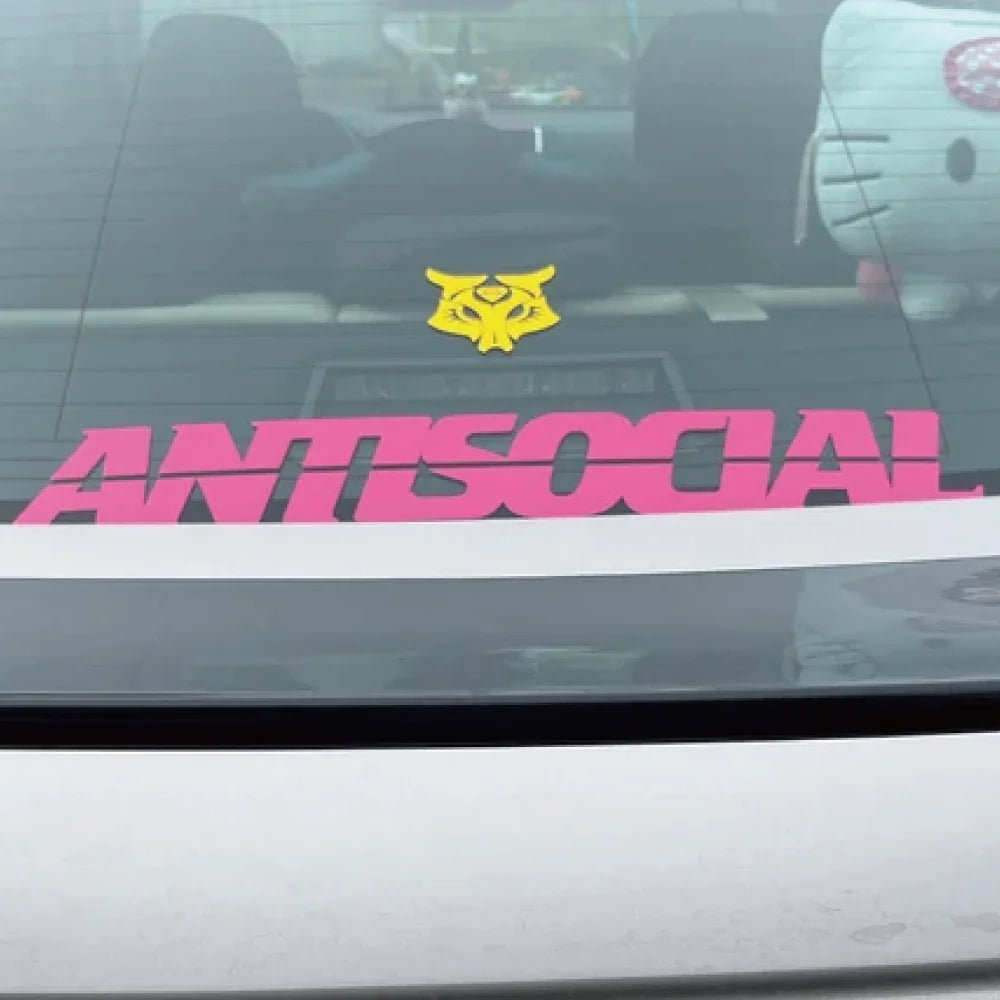 Antisocial Car Sticker Windshield Banner Night Run JDM Sport Competition Style Waterproof Sunscreen Decorative Vinyl Decals (ONLINE ORDER ONLY)