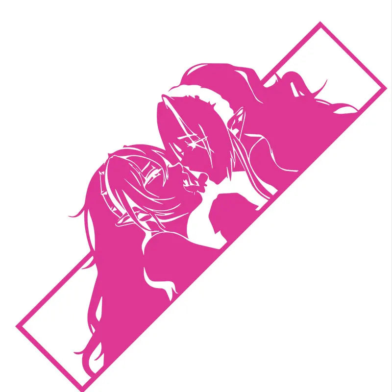 For Car Sticker Sanime Waifu Bumper Window Decal Anime RV Vinyl Motorcycle Graffiti Sticker Laser Waterproof Custom Printing (ONLINE ORDER ONLY)