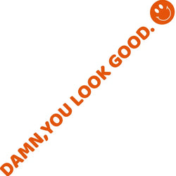 The Text Car Stickers Damn, You Look Good Decoration Rear View Mirror Trendy  Window Car Die Cutting Vinyl Decal (ONLINE ORDER ONLY)