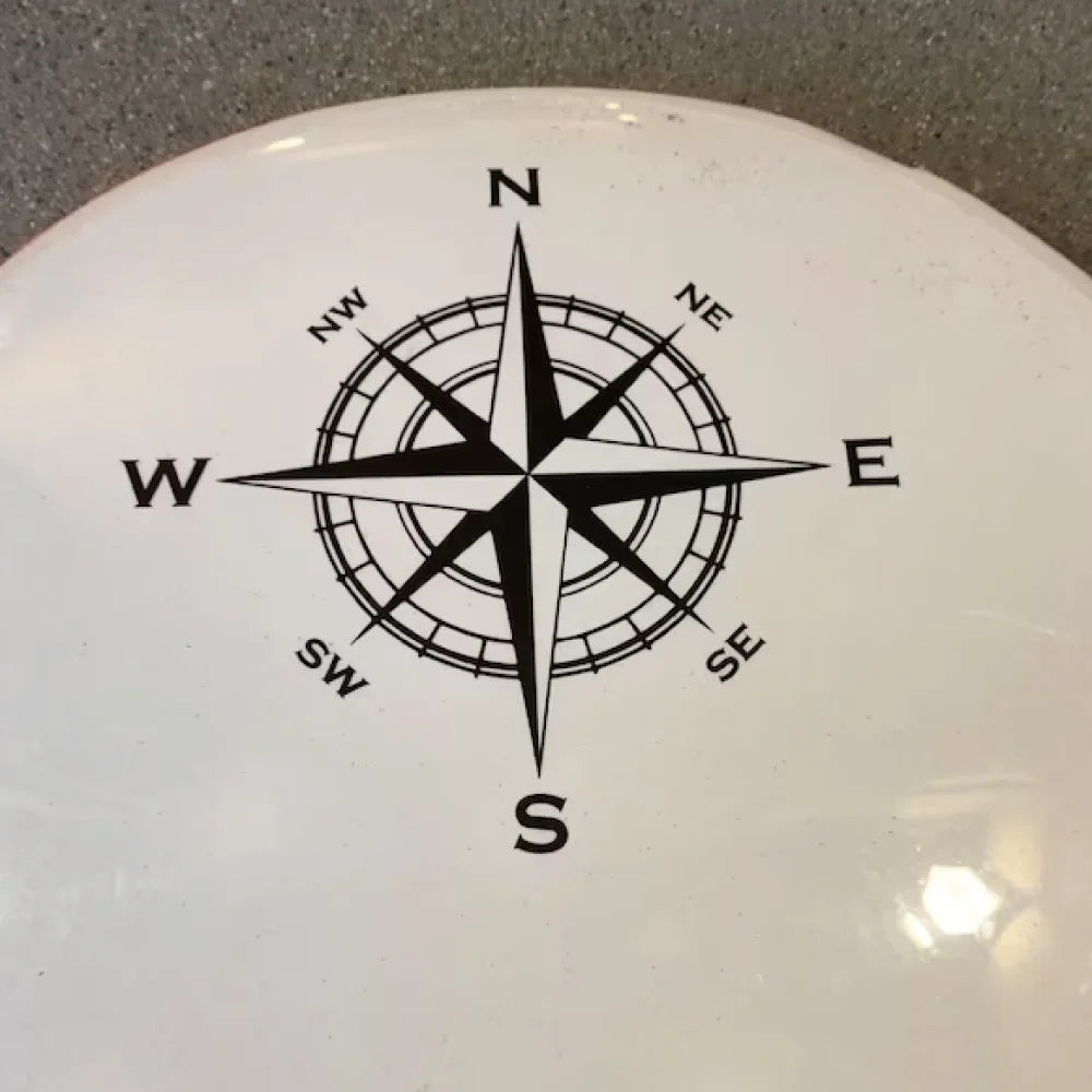 Nautical Compass Car Stickers Outdoor Personality Styling Decoration Laptop Sticker Reflective Rear End Glass Vinyl Decals (ONLINE ORDER ONLY)