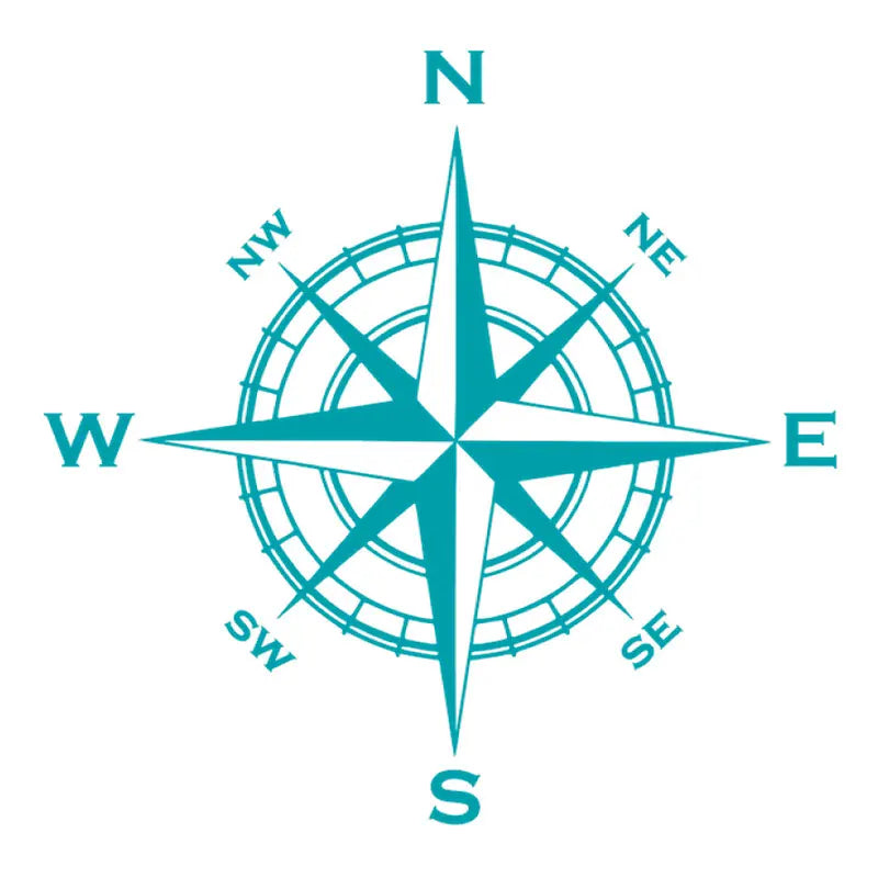 Nautical Compass Car Stickers Outdoor Personality Styling Decoration Laptop Sticker Reflective Rear End Glass Vinyl Decals (ONLINE ORDER ONLY)