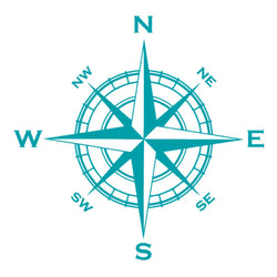 Nautical Compass Car Stickers Outdoor Personality Styling Decoration Laptop Sticker Reflective Rear End Glass Vinyl Decals (ONLINE ORDER ONLY)