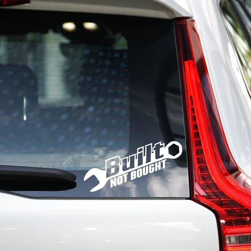 BUILT NOT BOUGHT stickers,funny letters ,Vinyl Decals - For Cars, Trucks, Walls, Laptops, Windows, Motorcycles,Crafts (ONLINE ORDER ONLY)