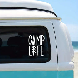 Camp Life Sticker For Travel Camping Enthusiasts Car RV Decorative Stickers, Waterproof  Car Stickers (ONLINE ORDER ONLY)