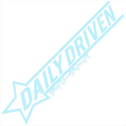 Daily Driver Car Sticker Personalized Creative Letters The Windshield Flag Graphics Low Profile JDM Decoration Vinyl Decals (ONLINE ORDER ONLY)