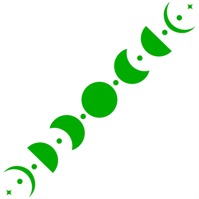 50CM Car Sticker Moon Phase Line Row Stars Rear Glass Mystery Witch Stickers Windshield Banner Decoration Vinyl Decals (ONLINE ORDER ONLY)