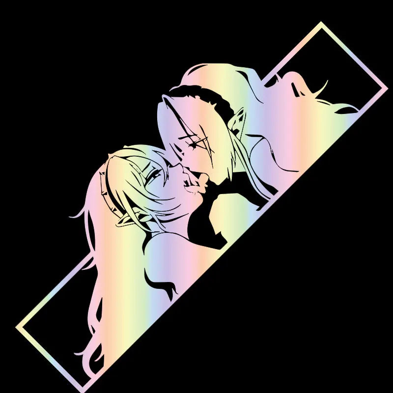 For Car Sticker Sanime Waifu Bumper Window Decal Anime RV Vinyl Motorcycle Graffiti Sticker Laser Waterproof Custom Printing (ONLINE ORDER ONLY)
