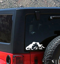 Tyrannosaurus Rex Family Car Stickers Lnteresting Dinosaur Decoration Notebook Windscreen Vinyl Decals (ONLINE ORDER ONLY)