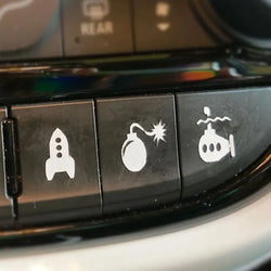 Choose Cartoon Car Sticker And Truck Vehicle White Blank Buttons The Car Interior  Decoration Die Cutting  Vinyl Decals (ONLINE ORDER ONLY)
