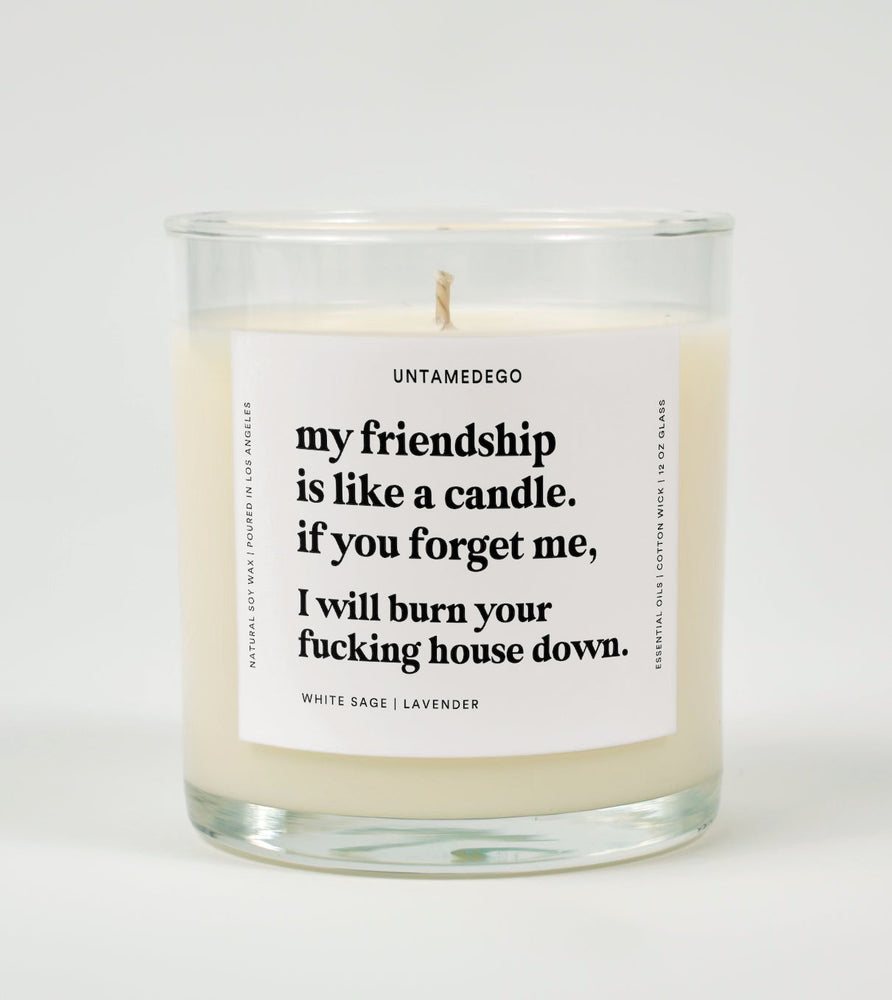 My Friendship Is Like A Candle Glass Candle (Online Order Only)