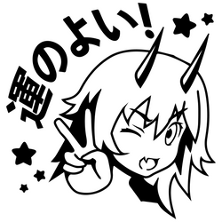 Iucky Car Sticker Anime Women Auto Parts Decoration Laptop Stickers Beautiful Girl Window Waterproof Die Cutting Vinyl Decals (ONLINE ORDER ONLY)