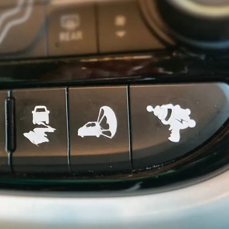 Choose Cartoon Car Sticker And Truck Vehicle White Blank Buttons The Car Interior  Decoration Die Cutting  Vinyl Decals (ONLINE ORDER ONLY)