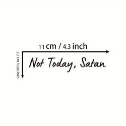 Not Today Mirror Decal, Cute Faith Vinyl Decal, Car Mirror Decal, Religious Car Accessories (ONLINE ORDER ONLY)