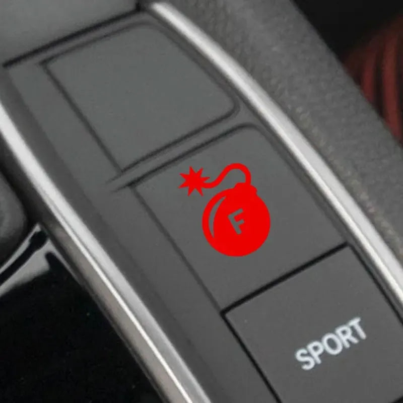 Choose Cartoon Car Sticker And Truck Vehicle White Blank Buttons The Car Interior  Decoration Die Cutting  Vinyl Decals (ONLINE ORDER ONLY)