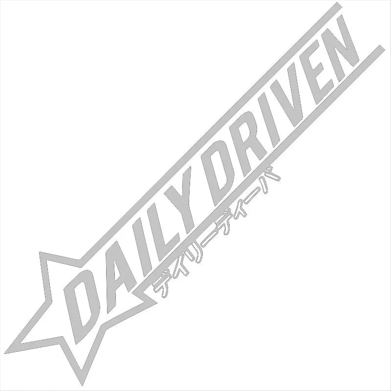 Daily Driver Car Sticker Personalized Creative Letters The Windshield Flag Graphics Low Profile JDM Decoration Vinyl Decals (ONLINE ORDER ONLY)