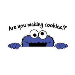 Cookie Monster Are you making cookies? Vinyl Sticker For For KitchenAid Mixer Decor Funny Peekaboo Monster Decals (ONLINE ORDER ONLY)