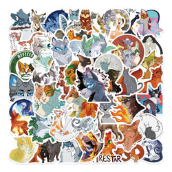 Cartoon Warrior Cats Stickers for Kids DIY Notebook Phone Suitcase Fridge Decals Wholesale (Online Order Only)