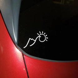 Mount And Sun Car Stickers Sunrise Decorative Style Vinyl Decals For Audi A3 8P, Tesla Model 3, BMW E46, Kia (ONLINE ORDER ONLY)
