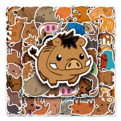 Cartoon Boar Stickers 10/30/50PCS DIY Laptop Phone Luggage Fridge Cute Animal Decals Wholesale (Online Order Only)
