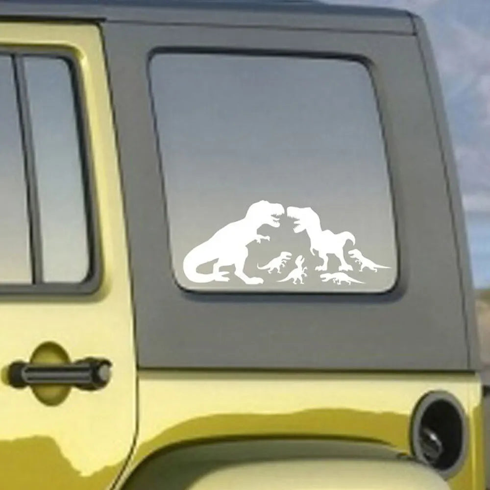 Tyrannosaurus Rex Family Car Stickers Lnteresting Dinosaur Decoration Notebook Windscreen Vinyl Decals (ONLINE ORDER ONLY)