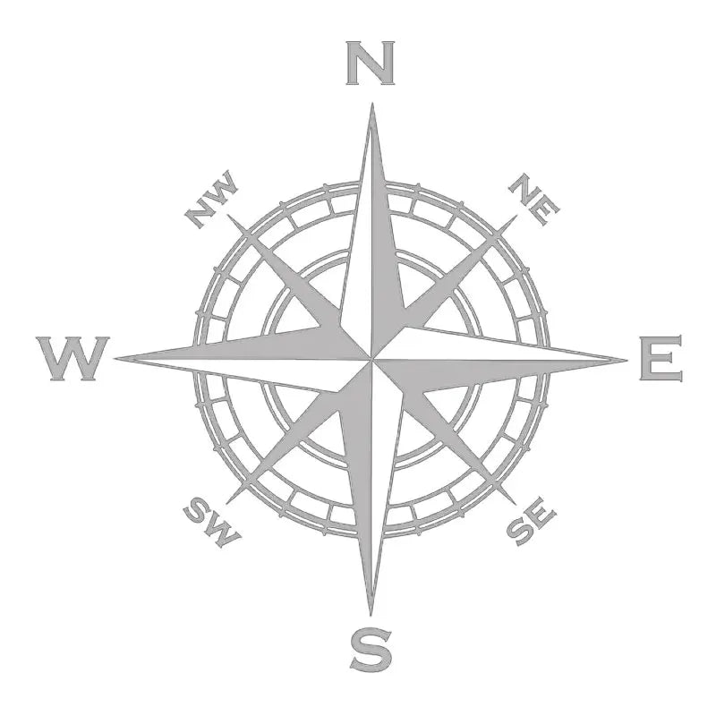 Nautical Compass Car Stickers Outdoor Personality Styling Decoration Laptop Sticker Reflective Rear End Glass Vinyl Decals (ONLINE ORDER ONLY)
