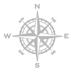 Nautical Compass Car Stickers Outdoor Personality Styling Decoration Laptop Sticker Reflective Rear End Glass Vinyl Decals (ONLINE ORDER ONLY)