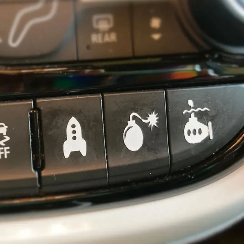 Universal Fit Car Sticker And Truck Vehicle White Blank Buttons The Car Interior  Decoration Die Cutting  Vinyl Decals (ONLINE ORDER ONLY)