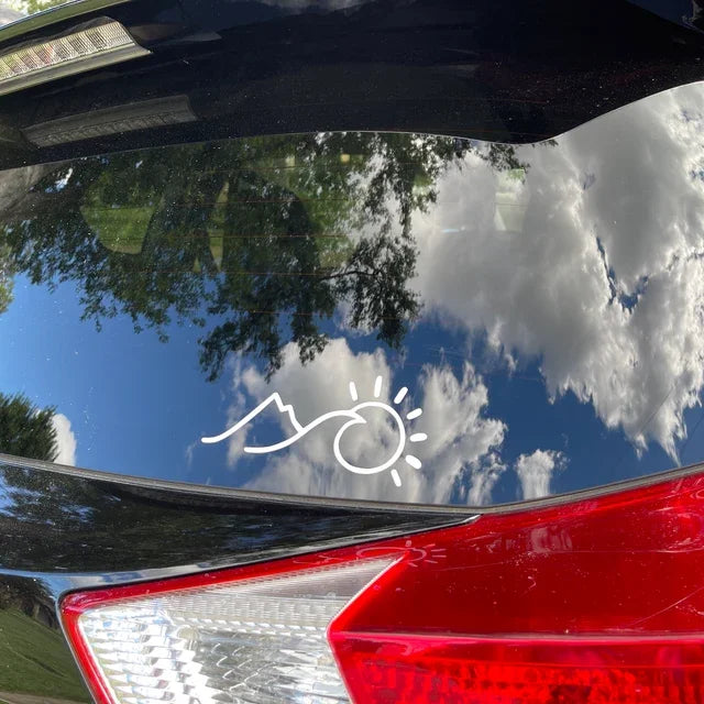 Mount And Sun Car Stickers Sunrise Decorative Style Vinyl Decals For Audi A3 8P, Tesla Model 3, BMW E46, Kia (ONLINE ORDER ONLY)