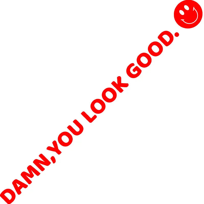 The Text Car Stickers Damn, You Look Good Decoration Rear View Mirror Trendy  Window Car Die Cutting Vinyl Decal (ONLINE ORDER ONLY)