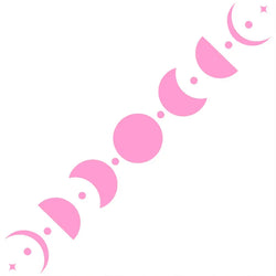 50CM Car Sticker Moon Phase Line Row Stars Rear Glass Mystery Witch Stickers Windshield Banner Decoration Vinyl Decals (ONLINE ORDER ONLY)