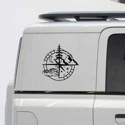 Woods and water compass Stickers,Car Stickers, Vinyl Decals - For Cars, Trucks, Walls, Laptops, Windows, Motorcycles, Bumpers (ONLINE ORDER ONLY)