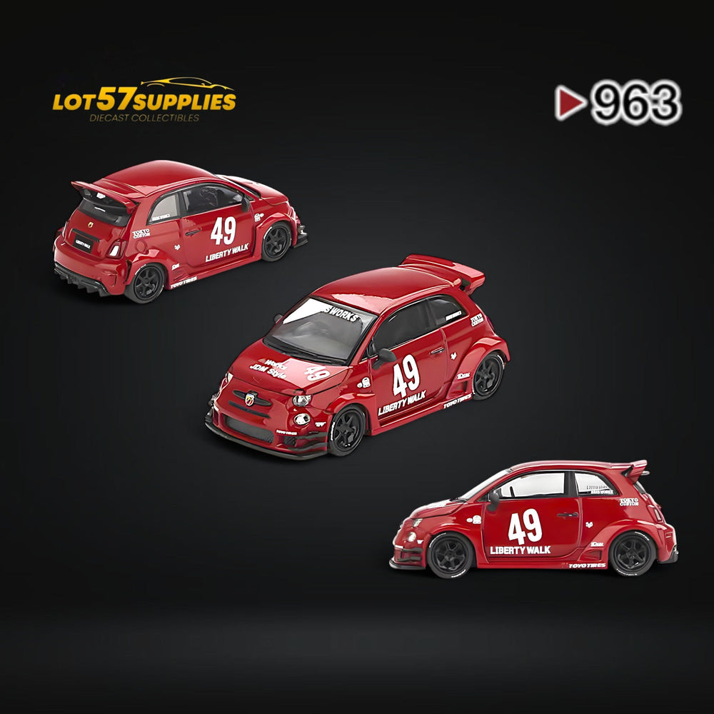 (Pre-Order) Mini-GT LB-WORKS x Abas Works ABARTH 595 Red 1:64 MGT00963 (ONLINE ORDER ONLY)