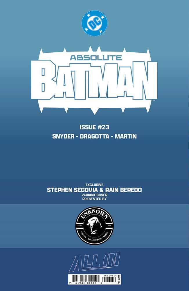 ABSOLUTE BATMAN #23 STEPHEN SEGOVIA EXCLUSIVE VIRGIN VAR (08/12/2026)