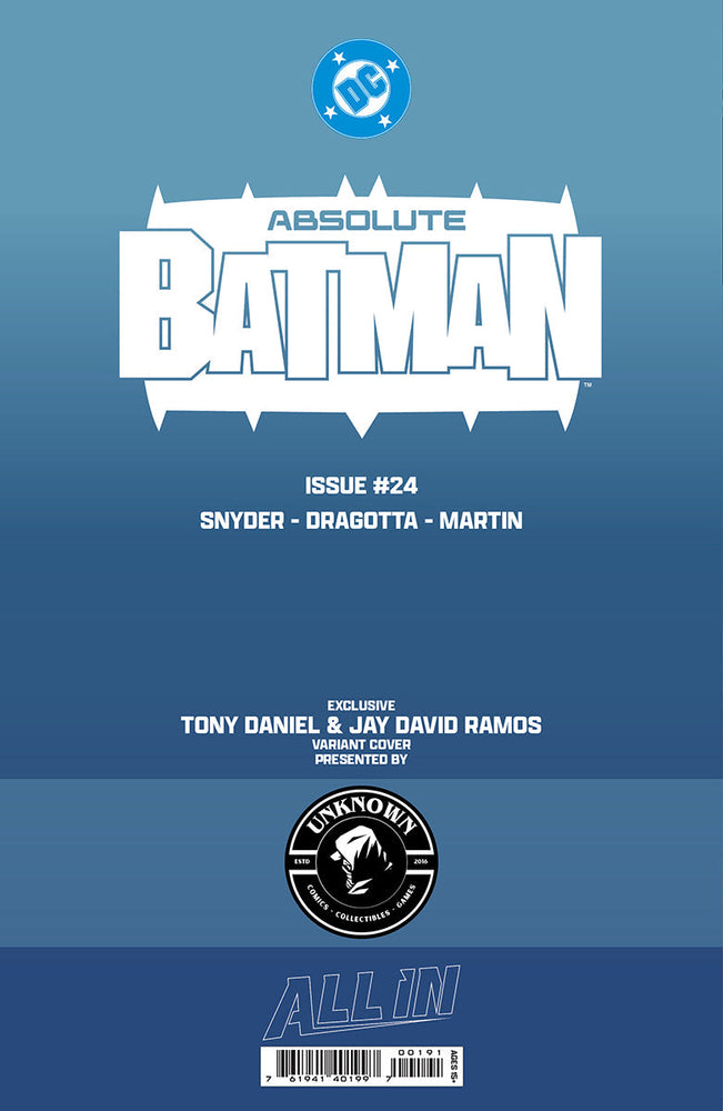 ABSOLUTE BATMAN #24 TONY DANIEL EXCLUSIVE VIRGIN VAR (09/23/2026)