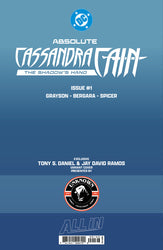 [FOIL] ABSOLUTE CASSANDRA CAIN THE SHADOW'S HAND #1 (ONE SHOT) TONY DANIEL EXCLUSIVE VIRGIN VAR (09/09/2026) (09/16/2026)