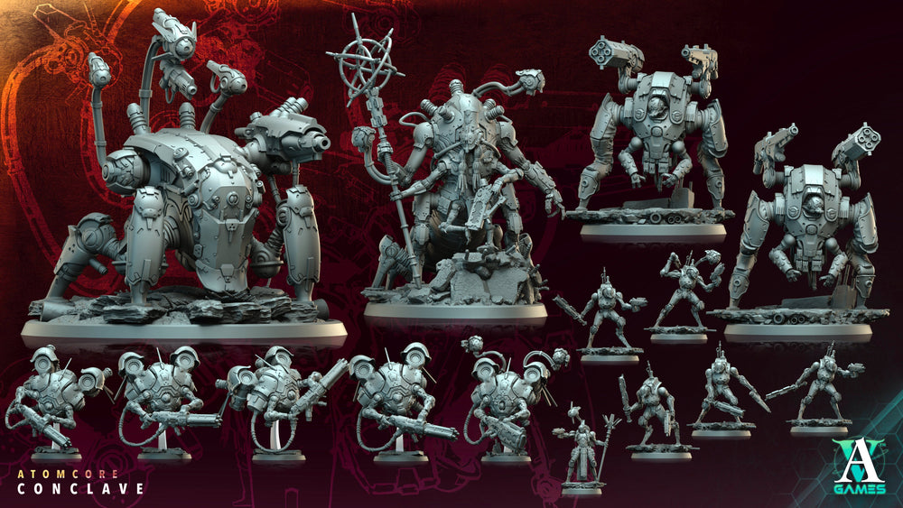 3D Printed Archvillain Games Atomcore Vanguard Atomcore - Conclave 28 32mm D&D (Online Only)