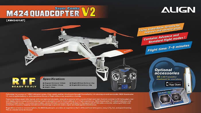 AGNRM42401 M424 Quadcopter Ready to Fly with 2.4Ghz Radio (ONLINE ORDER ONLY)