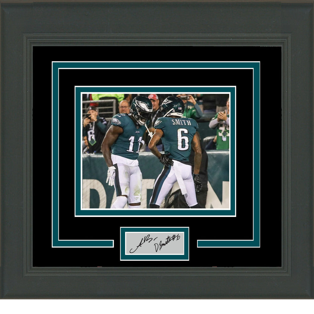 Framed A.J. Brown DeVonta Smith Facsimile Laser Engraved Signature Auto Philadelphia Eagles 11x14 Football Photo (ONLINE ORDER ONLY)