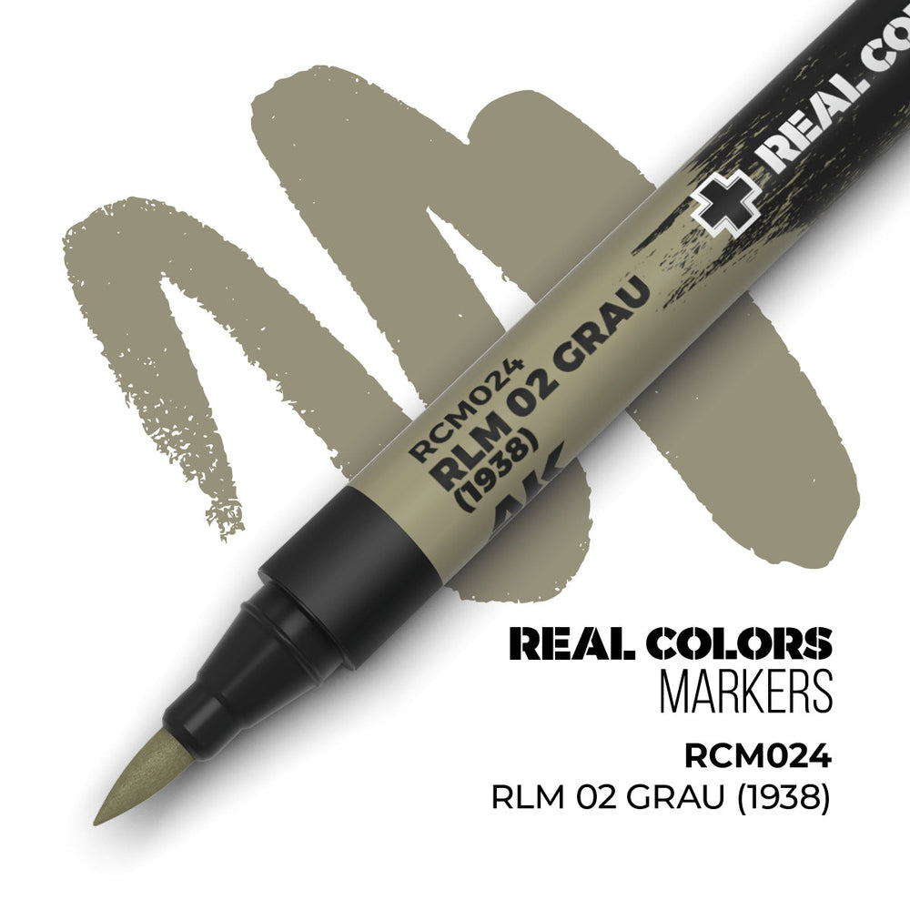 AK Interactive Markers: Real Color Markers - RLM 02 Grau (1938)