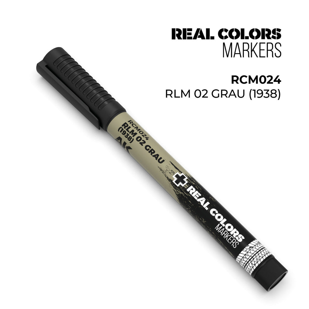 AK Interactive Markers: Real Color Markers - RLM 02 Grau (1938)