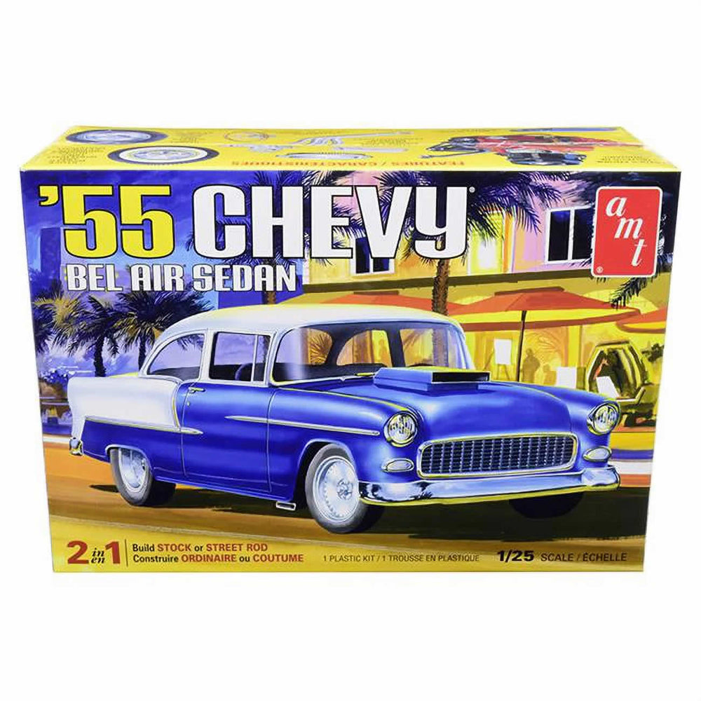AMT111912 Chevy 1955 Bel Air Sedan 1/25 Scale Plastic Model Kit AMT (ONLINE ORDER ONLY)