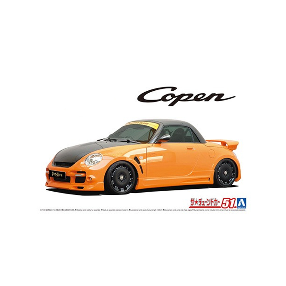 Aoshima: 1/24 Pandora Type 887 EVO II L880K Copen '02 (Daihatsu) Scale Model Kit #51 (ONLINE ORDER ONLY)