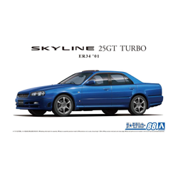 Aoshima: 1/24 NISSAN ER34 SKYLINE 25GT TURBO '01 Scale Model Kit #88 (ONLINE ORDER ONLY)