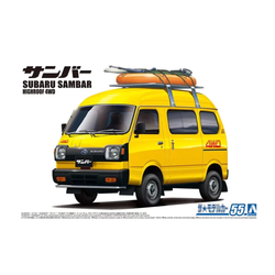 Aoshima: 1/24 SUBARU TT1 SAMBAR HIGH-ROOF 4WD '80 Scale Model Kit #55 (ONLINE ORDER ONLY)
