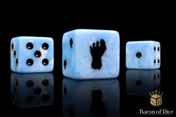 Giant Footprint Dice - Blue Frost (ONLINE ORDER ONLY)