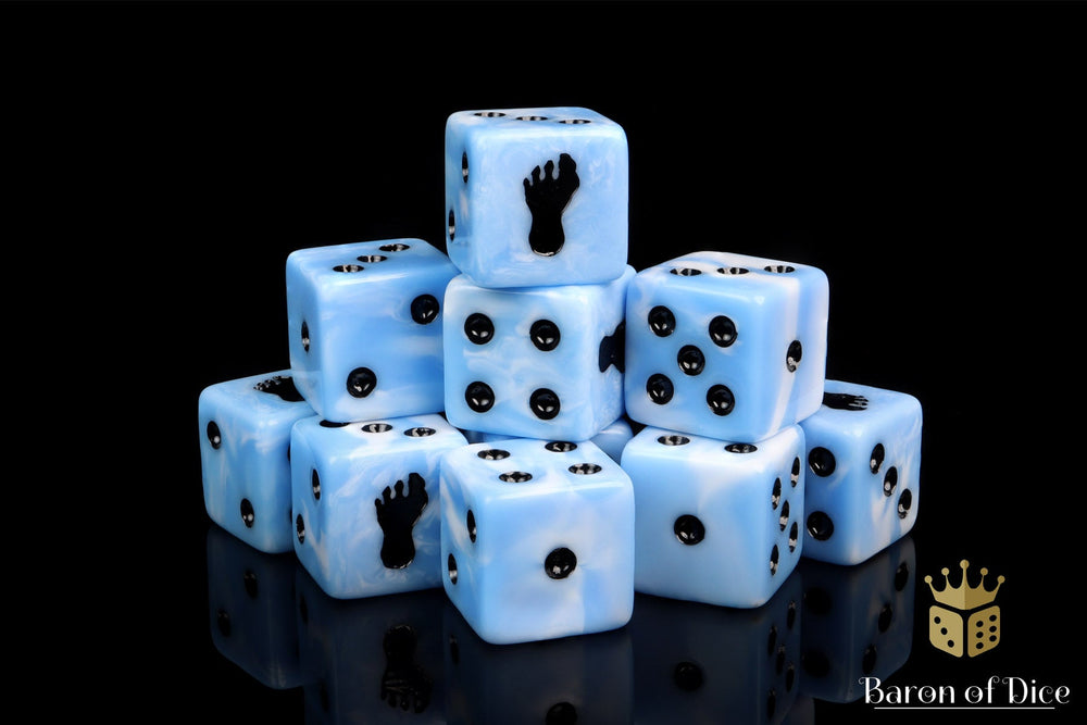 Giant Footprint Dice - Blue Frost (ONLINE ORDER ONLY)