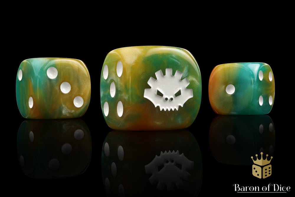 Aztec Lizard Dice - Golden Scale (ONLINE ORDER ONLY)